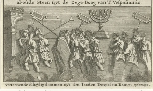 Reliëf van de boog van Titus by Jan Luyken, print, 1682