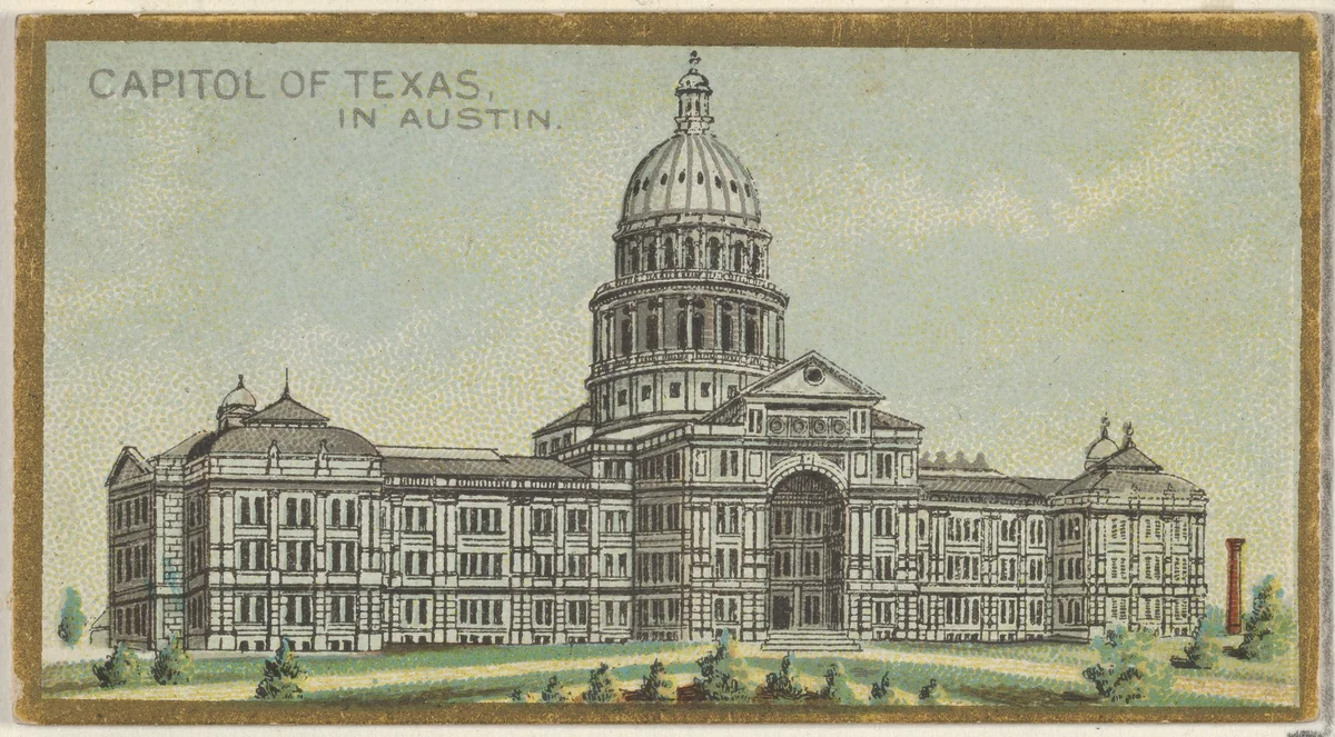 Capitol of Texas in Austin, from the General Government and State Capitol Buildings series (N14) for Allen & Ginter Cigarettes Brands by Allen & Ginter, print, 1889