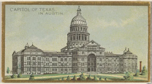 Capitol of Texas in Austin, from the General Government and State Capitol Buildings series (N14) for Allen & Ginter Cigarettes Brands by Allen & Ginter, print, 1889