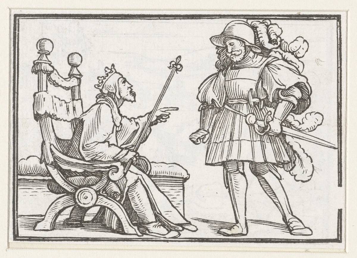 David stuurt Uria weg by Hans Holbein, print, 1538