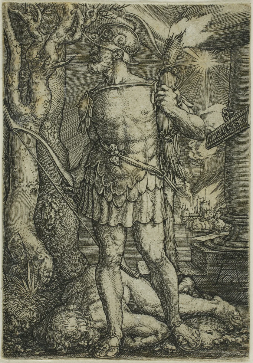 Mars by Heinrich Aldegrever, print, 1529