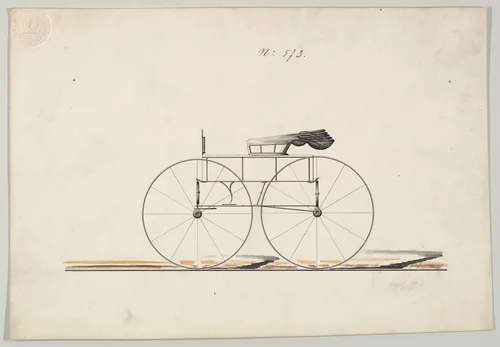 Box Wagon #573 by Brewster & Co., drawing, 1860-1870