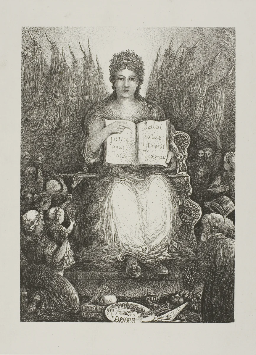 The Republic by Rodolphe Bresdin, print, 1883
