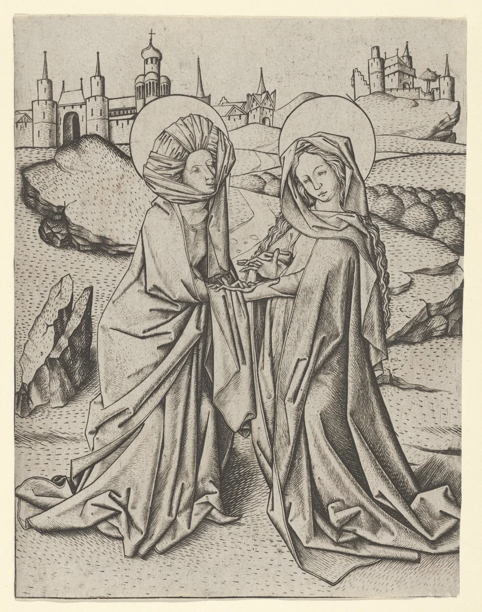The Visitation by Master ES, print, 1445-1467