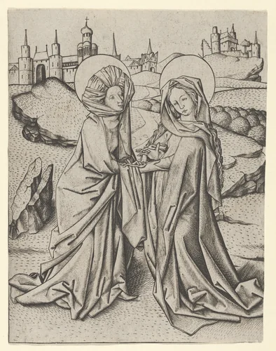 The Visitation by Master ES, print, 1445-1467