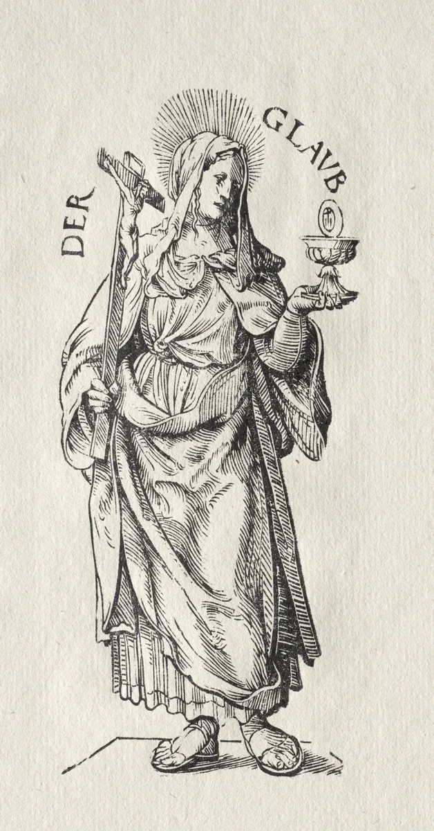 The Seven Virtues: Faith by Hans Burgkmair, print, 1510