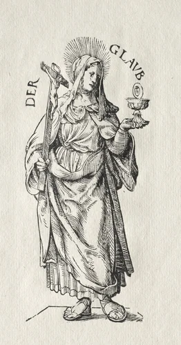 The Seven Virtues: Faith by Hans Burgkmair, print, 1510