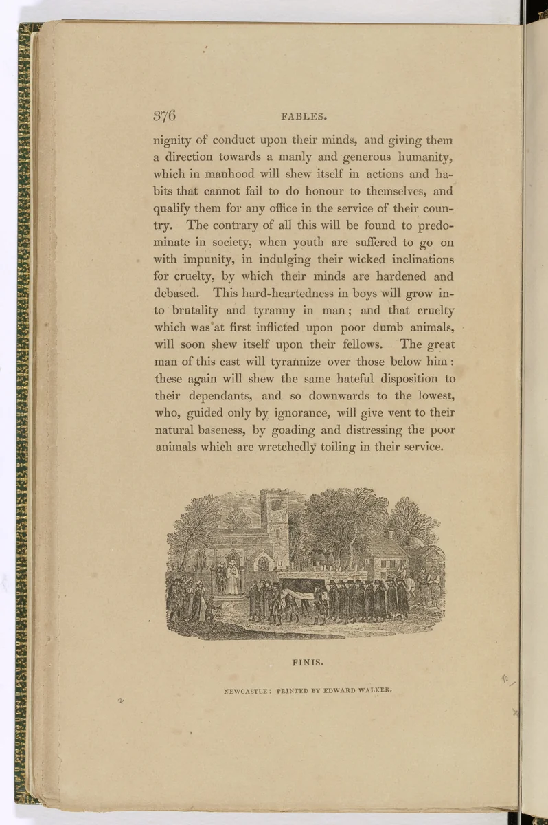 Tailpiece (page 376) from The Fables of Aesop by Thomas Bewick, illustrated book, 1818