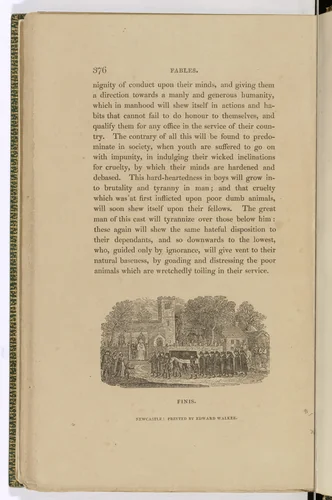 Tailpiece (page 376) from The Fables of Aesop by Thomas Bewick, illustrated book, 1818