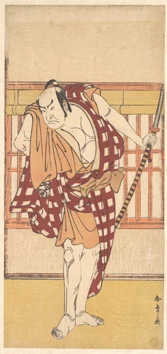 The Actor Nakamura Nakazo as a Kyokaku by Katsukawa Shunshô (勝川春章), print, 1767-1787