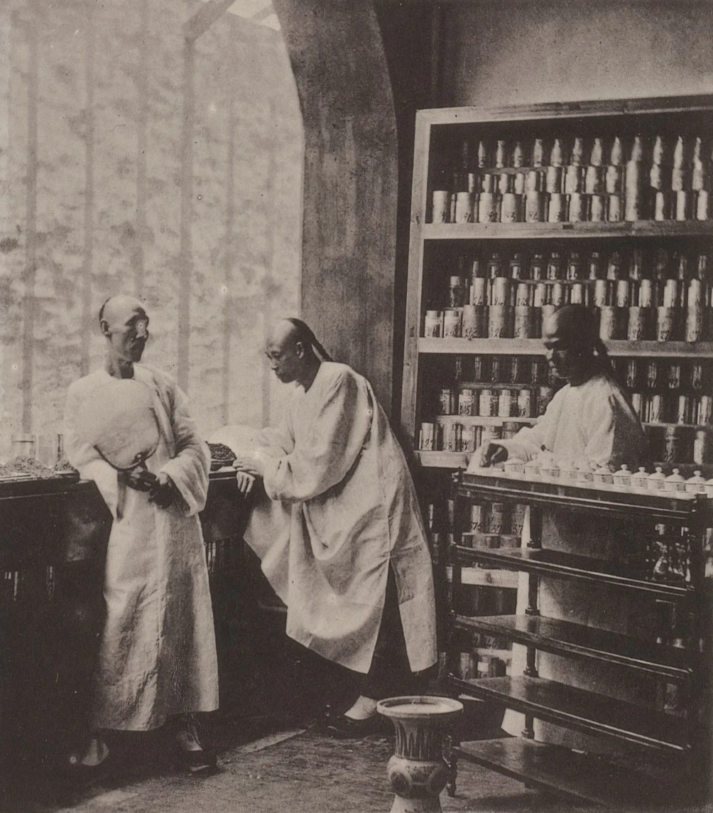 A Tea-Tasting Room, Canton by John Thomson, photograph, 1873