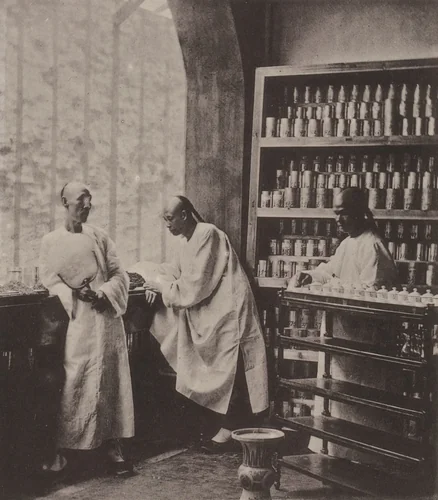 A Tea-Tasting Room, Canton by John Thomson, photograph, 1873