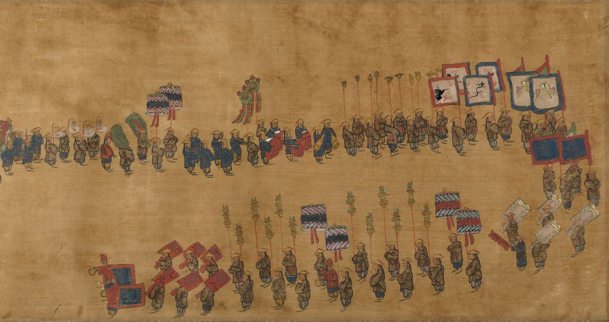 Procession by Unidentified Artist, painting, 1871-1899
