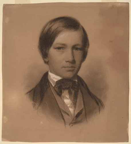 Portrait of a Young Man by Eastman Johnson, drawing, 1824-1906