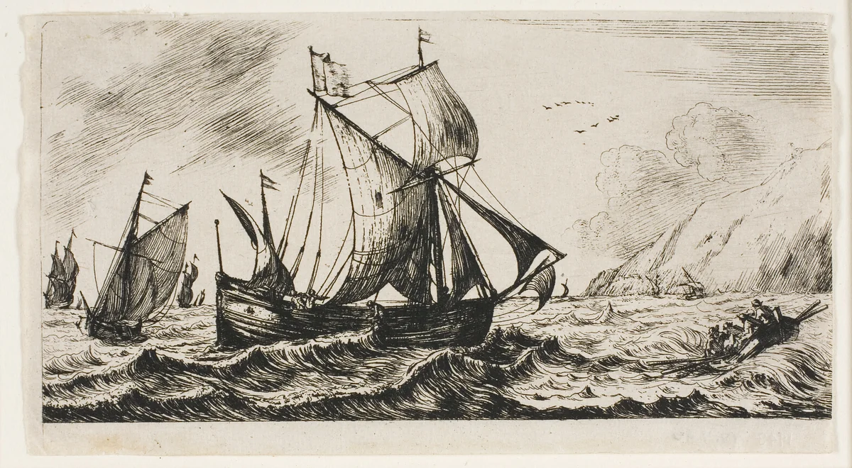 The Galliot of Jean de Vyl of Rotterdam by Charles Meryon, print, 1850