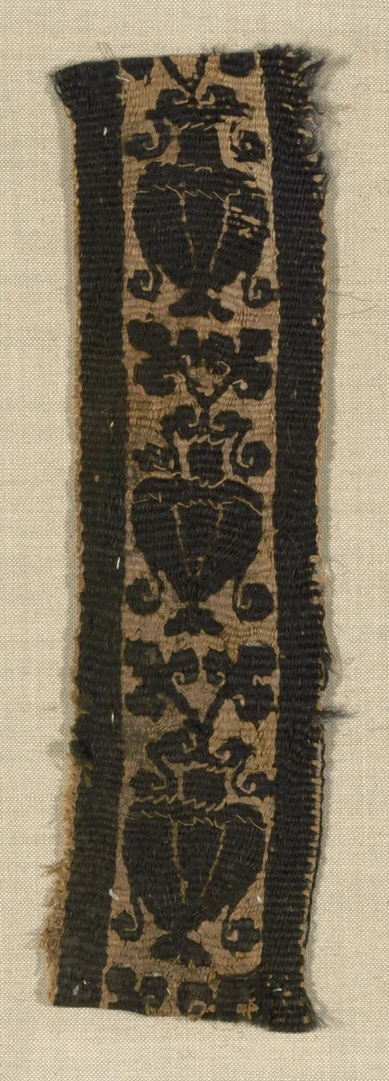 Fragment (Border) by Coptic Egypt, textile, 301-500
