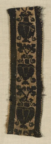 Fragment (Border) by Coptic Egypt, textile, 301-500