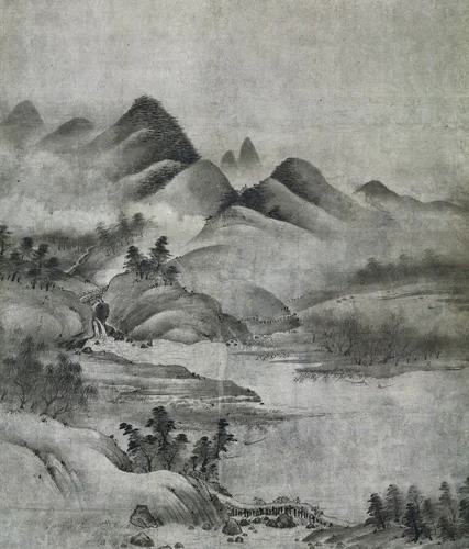 Landscape by Sōami, painting, 1500-1525