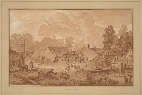 Village with Pond by Cornelis Ploos van Amstel
Cornelis Brouwer
Allart van Everdingen, print, 1782