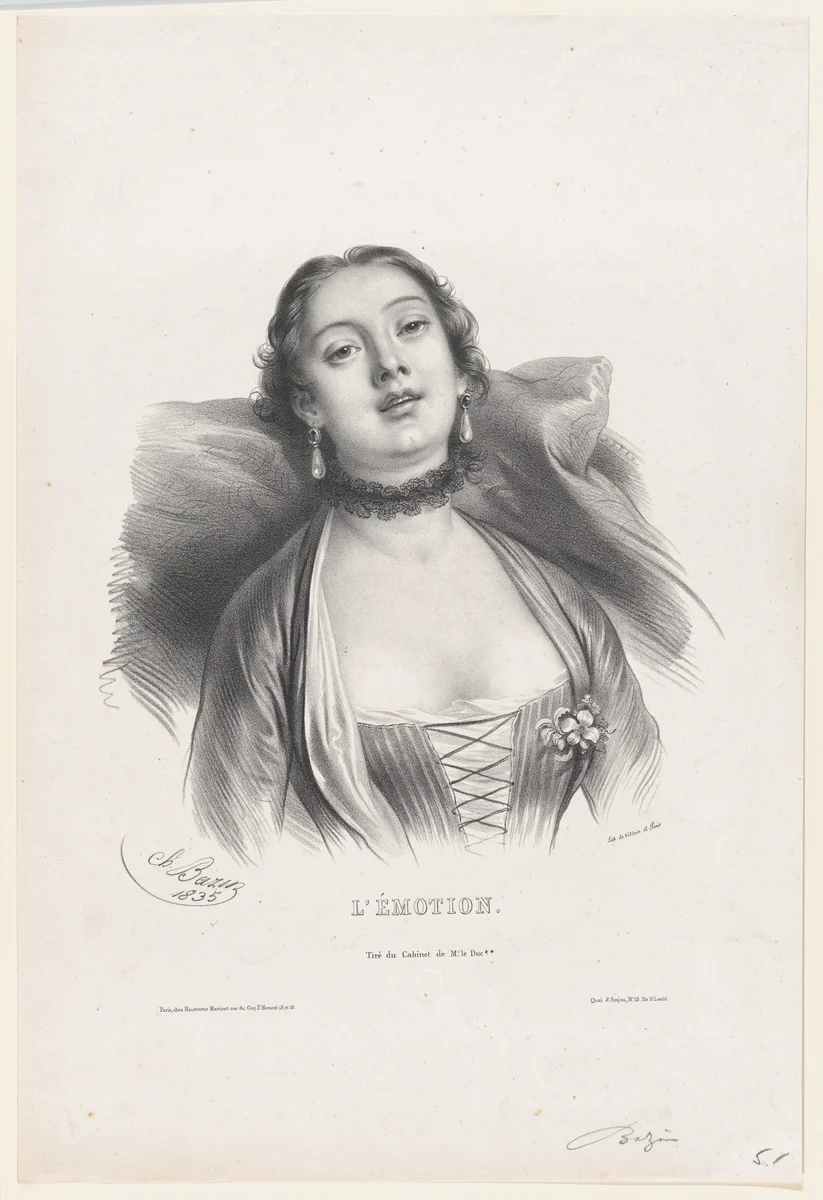 Emotion by Charles Bazin, print, 1853