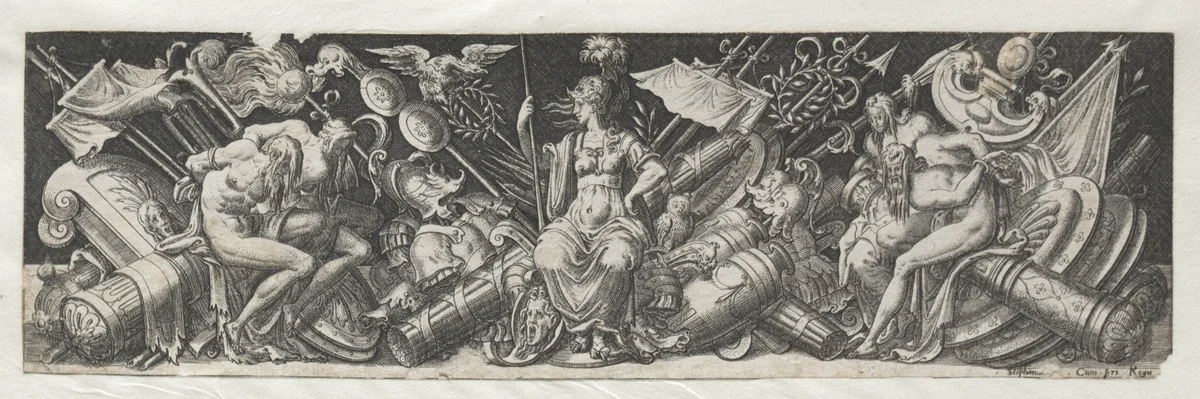 Combats and Triumphs No. 1 by Etienne Delaune, print, 1550-1572