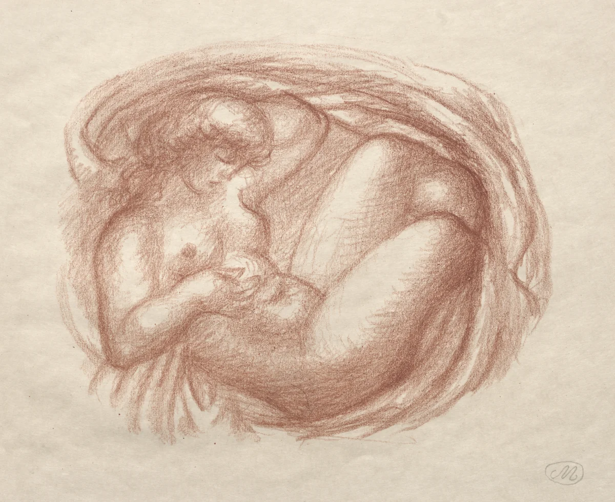 Reclining Nude by Aristide Maillol, print, 1900-1944