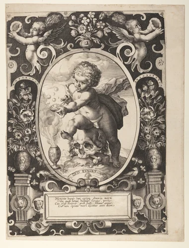 Allegory of Transience (Quis Evadet?) by Hendrick Goltzius, print, 1595-1605
