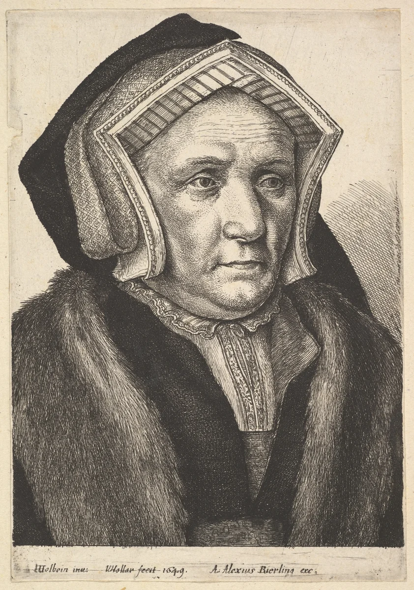 Lady Mary Butts by Wenceslaus Hollar, print, 1649