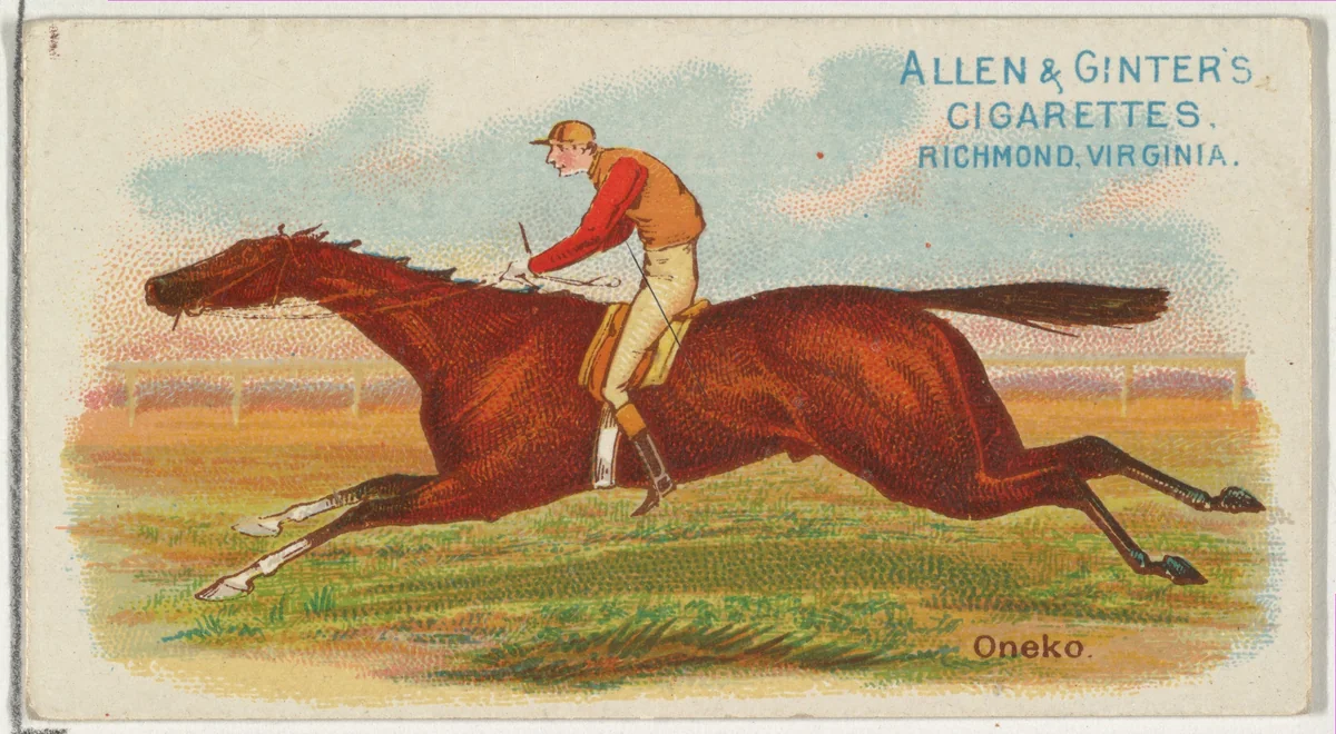 Oneko, from The World's Racers series (N32) for Allen & Ginter Cigarettes by Allen & Ginter, print, 1888