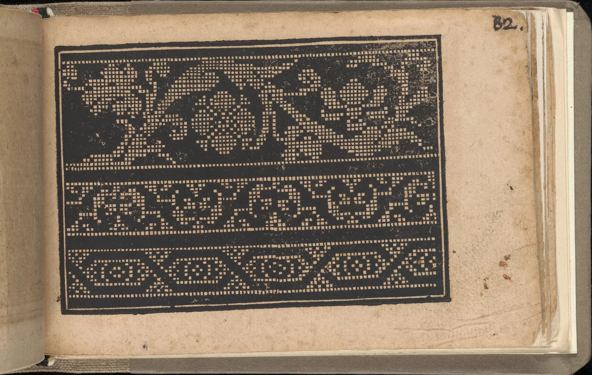 Schön newes Modelbuch (Page 82r) by Sigismundus Latomus, book, 1608