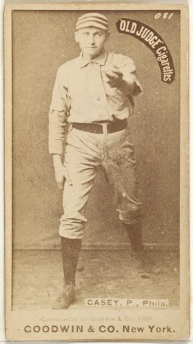 Dan Casey, Pitcher, Philadelphia, from the Old Judge series (N172) for Old Judge Cigarettes by Goodwin & Company, photograph, 1887