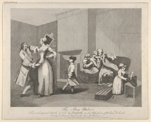 The Stay-Maker by Joseph Haynes, print, 1782