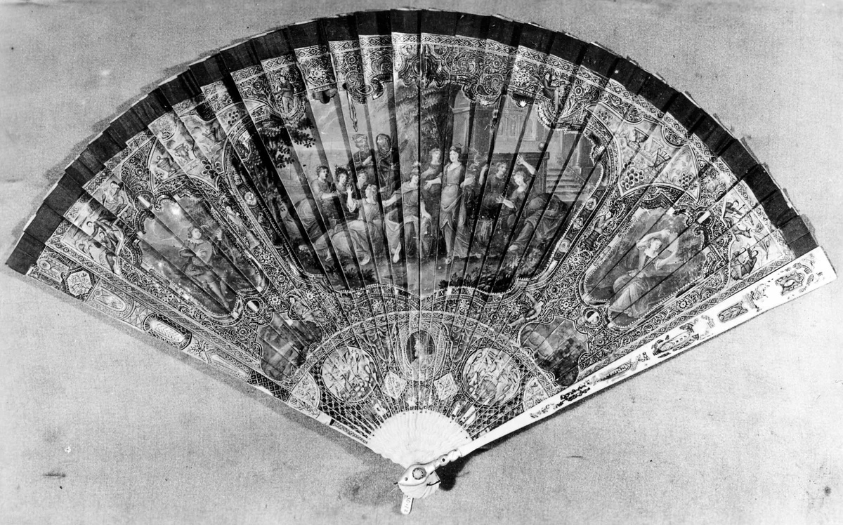 Fan (Vernis Martin Type) by France, textile, 1725-1774