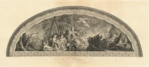 L'Allemagne Cintre du Salon de la Paix en face de la Galerie (Germany, Center of the Salon of Peace Opposite the Gallery) [pl. 46] by Jean-Baptiste Massé
Nicolas-Dauphin de Beauvais
Charles Le Brun, print, 1752