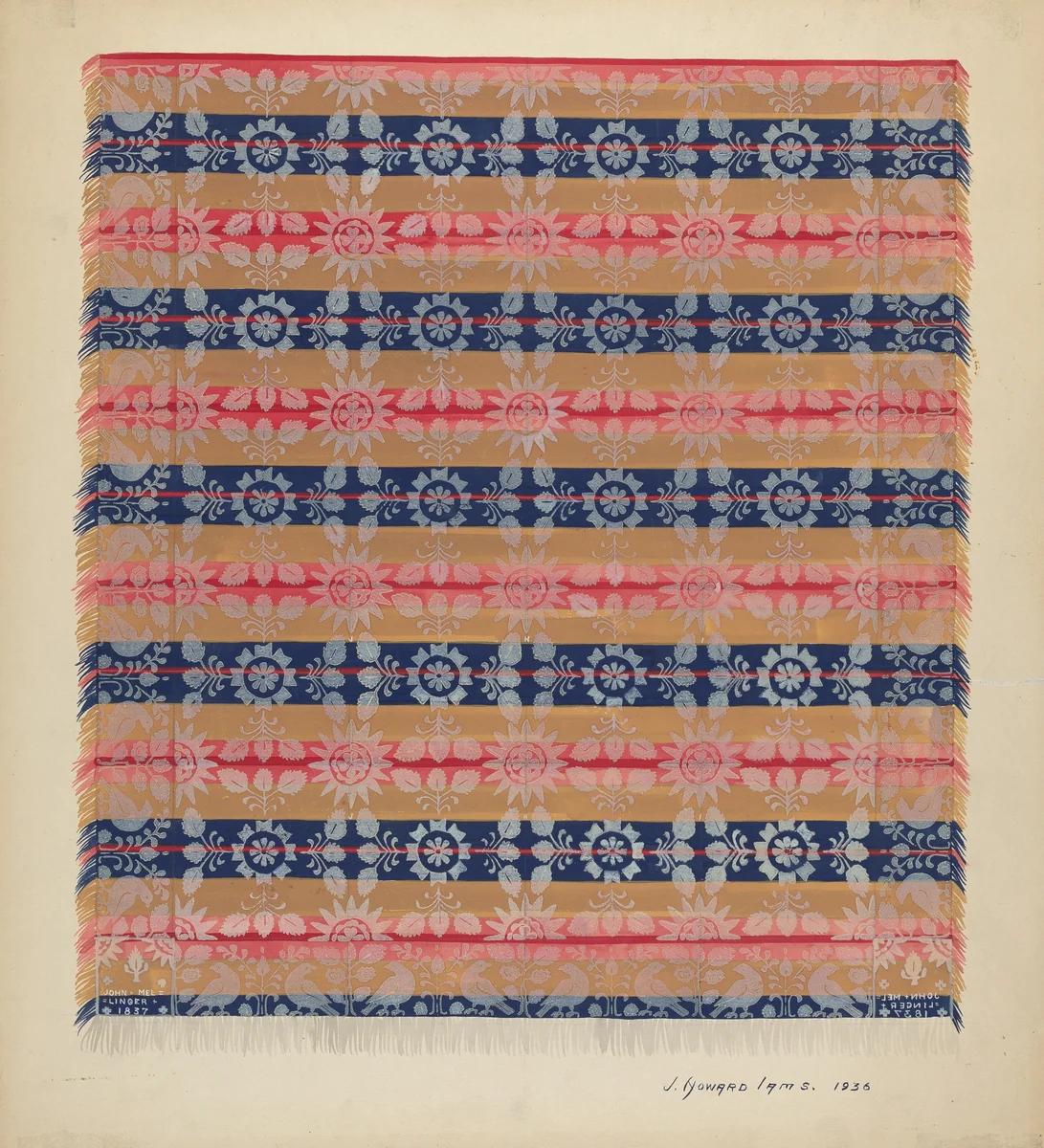 Coverlet by J. Howard Iams, index of american design, 1936