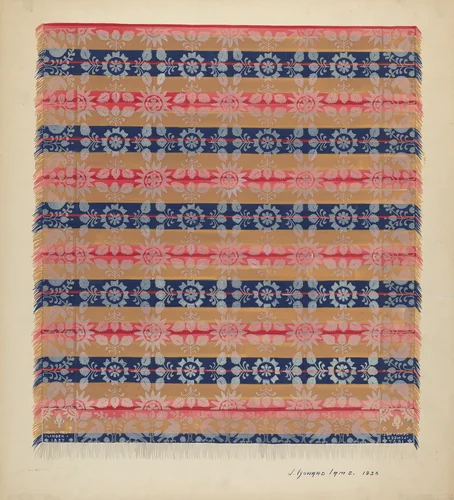 Coverlet by J. Howard Iams, index of american design, 1936