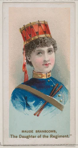 Maude Branscomb as "The Daughter of the Regiment," from the series Fancy Dress Ball Costumes (N73) for Duke brand cigarettes by W. Duke, Sons & Co., print, 1889