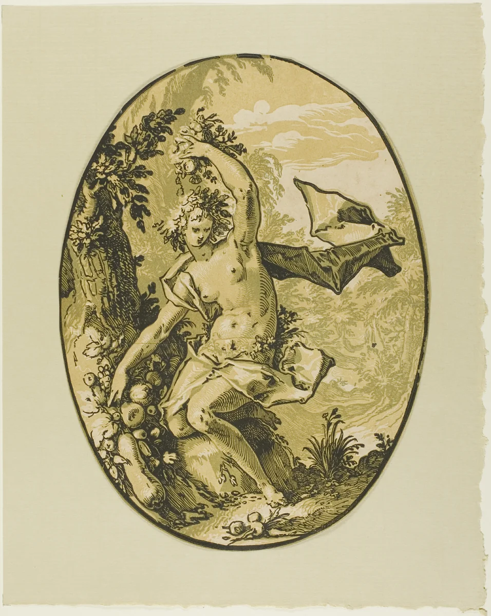 Proserpine, plate five from Demogorgon and the Deities by Hendrick Goltzius, print, 1587-1591