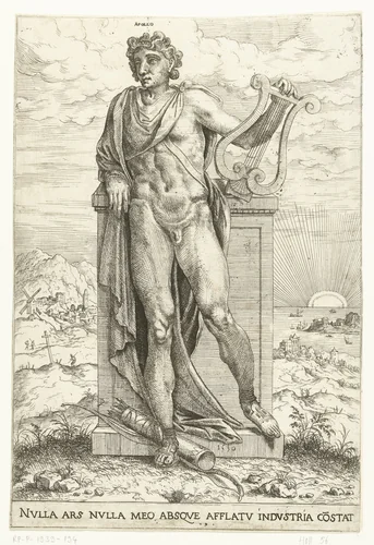 Apollo by Hieronymus Cock, print, 1550