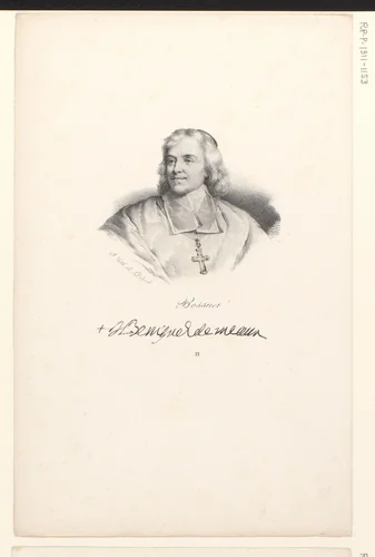 Portret van Jacques-Bénigne Bossuet by anonymous, print, 1818-1842