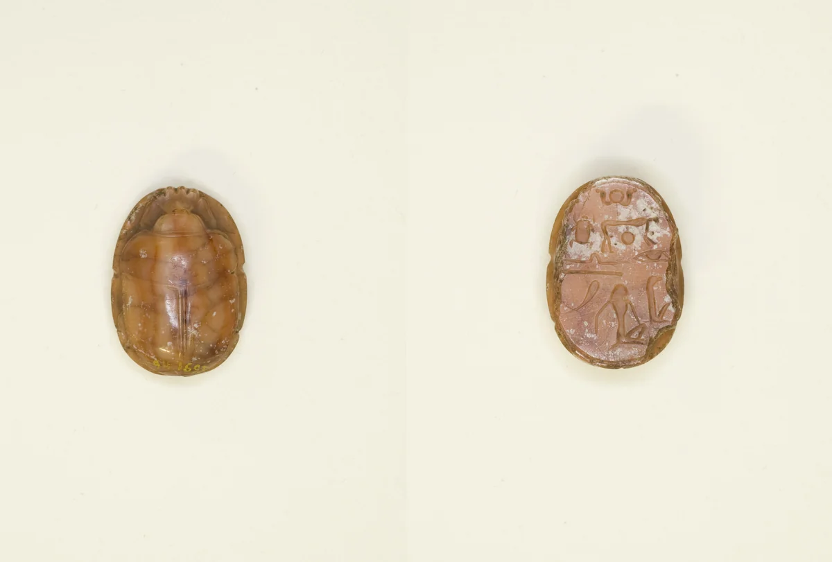 Scarab with Hieroglyphs by Egyptian, other, -1069--343