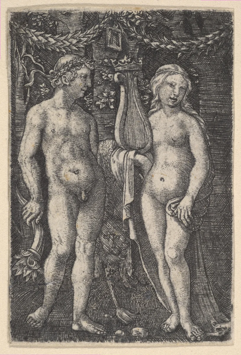 Hercules and a Muse by Albrecht Altdorfer, print, 1500-1538