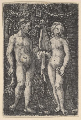 Hercules and a Muse by Albrecht Altdorfer, print, 1500-1538