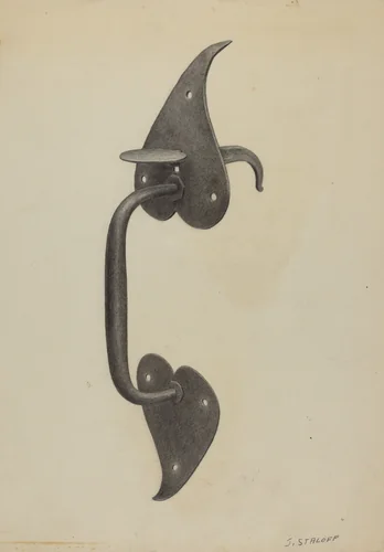 Pa. German Door Handle by Jack Staloff, index of american design, 1938