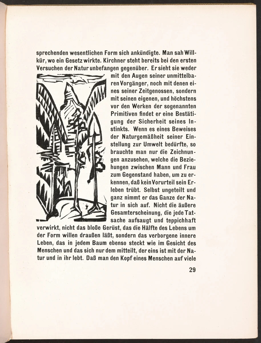 In-text plate from Kirchner Zeichnungen (Kirchner Drawings) by Ernst Ludwig Kirchner, volume, 1925