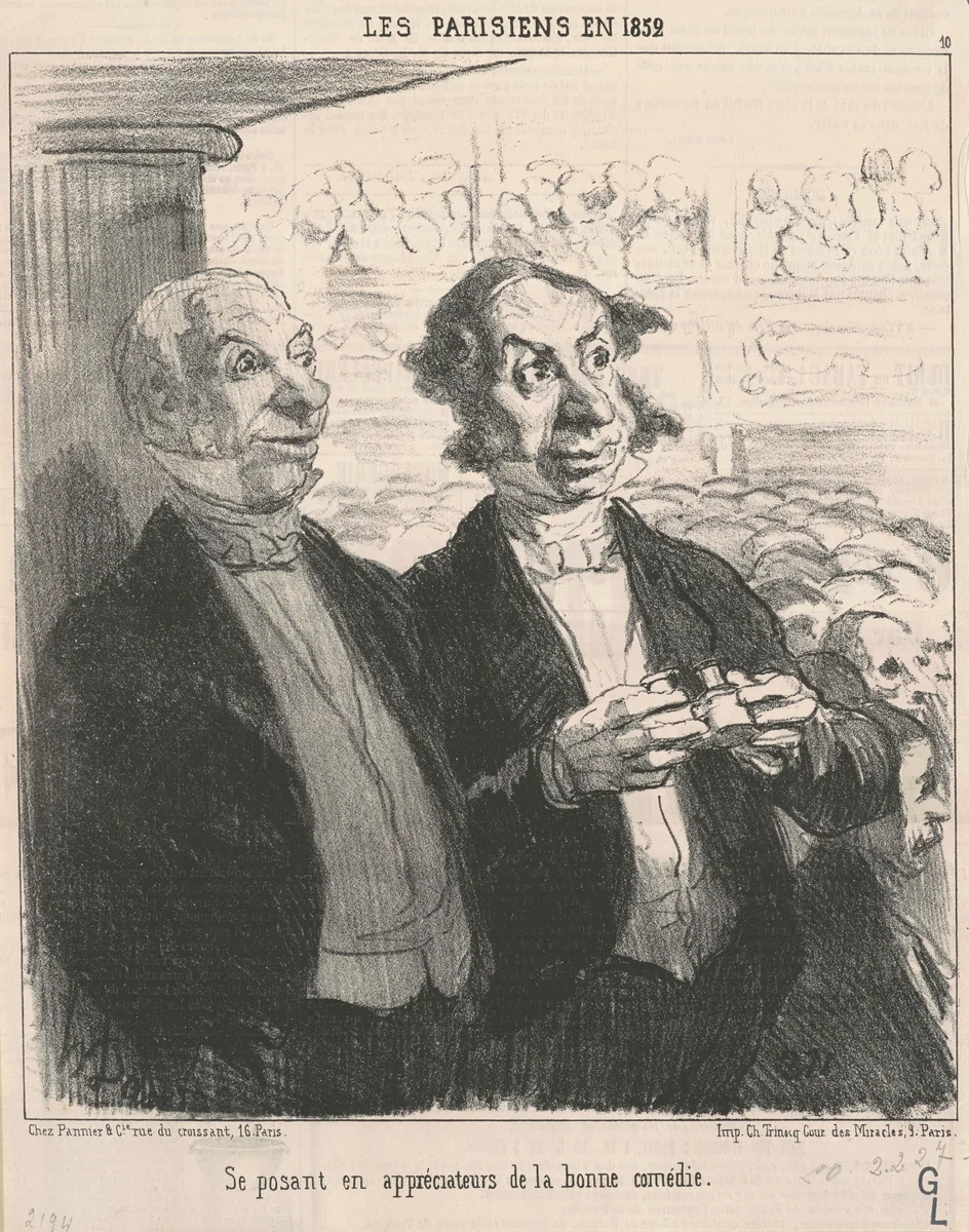 Se posant en appréciateur by Honoré Daumier, print, 1852