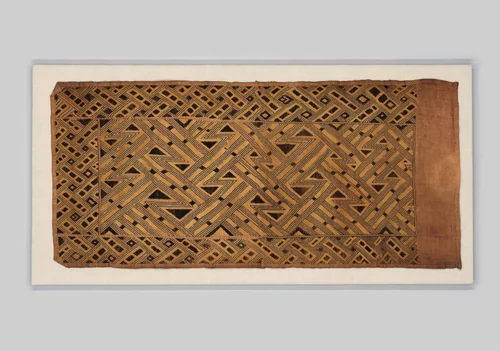 Woman's ceremonial overskirt by Kuba artist, textile, 1880-1920