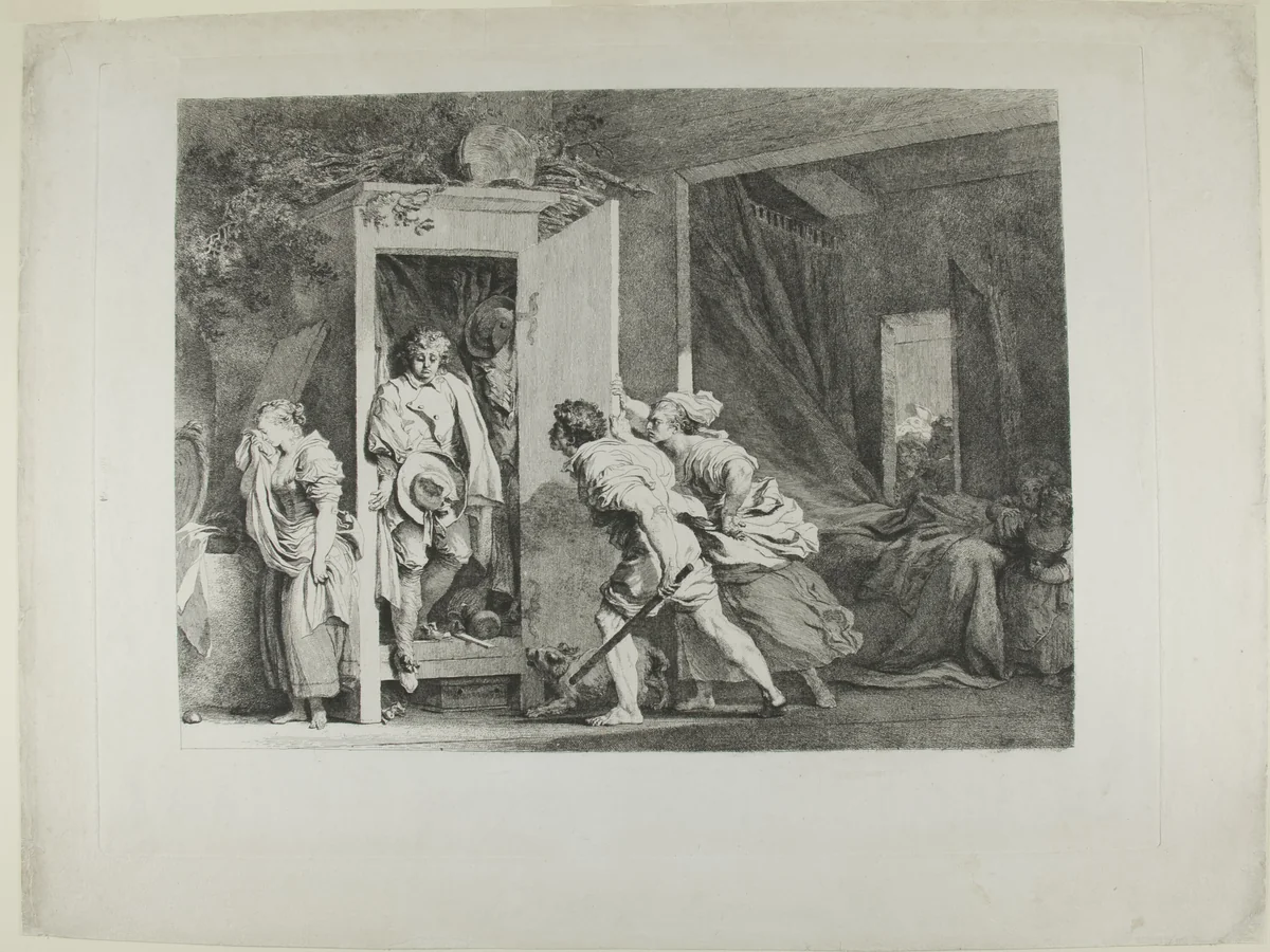 The Armoire by Jean Honoré Fragonard, print, 1778
