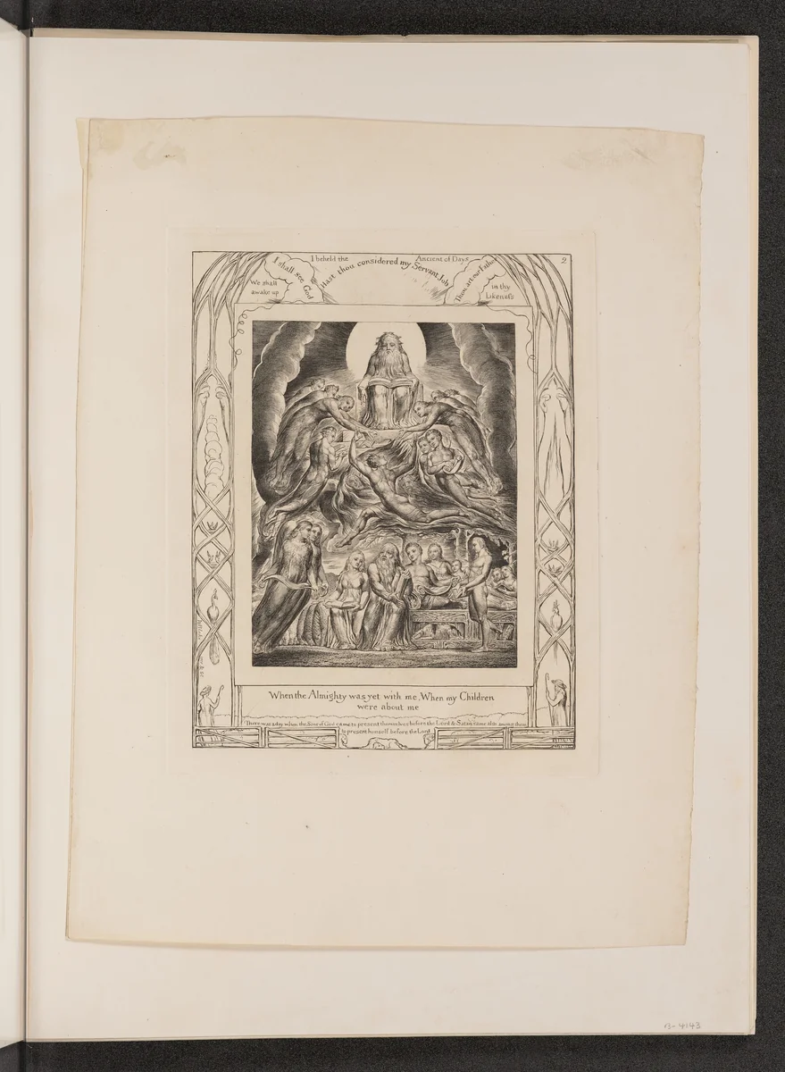 Satan Before the Throne of God by William Blake, portfolio, 1825