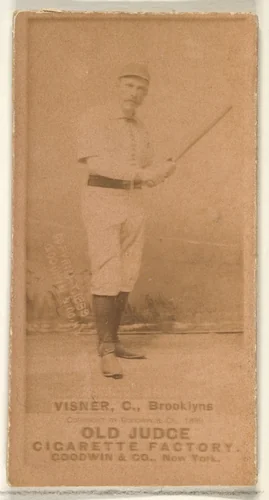 Visner, Catcher, Brooklyn, from the Old Judge series (N172) for Old Judge Cigarettes by Goodwin & Company, photograph, 1887-1890